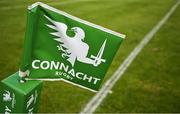 26 August 2022; A general view of a corner flag before the Pre-season Friendly match between Connacht and Sale Sharks at Dubarry Park in Athlone, Westmeath. Photo by Brendan Moran/Sportsfile