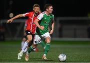 26 August 2022; James Doona of Cork City during the Extra.ie FAI Cup second round match between Derry City and Cork City at the Ryan McBride Brandywell Stadium in Derry. Photo by Ramsey Cardy/Sportsfile