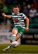 25 August 2022; Andy Lyons of Shamrock Rovers during the UEFA Europa League Play-Off Second Leg match between Shamrock Rovers and Ferencvaros at Tallaght Stadium in Dublin. Photo by Eóin Noonan/Sportsfile
