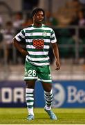 25 August 2022; Gideon Tetteh of Shamrock Rovers during the UEFA Europa League Play-Off Second Leg match between Shamrock Rovers and Ferencvaros at Tallaght Stadium in Dublin. Photo by Eóin Noonan/Sportsfile