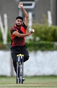 28 August 2022; Usman Azhar of North County during the Clear Currency National Cup Final match between North County and Terenure at Leinster Cricket Club in Dublin. Photo by Piaras Ó Mídheach/Sportsfile