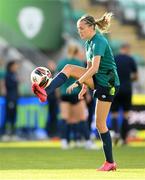 31 August 2022; Abbie Larkin during a Republic of Ireland Women training session at Tallaght Stadium in Dublin. Photo by Stephen McCarthy/Sportsfile