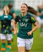 1 September 2022; Megan Campbell of Republic of Ireland before the FIFA Women's World Cup 2023 qualifier match between Republic of Ireland and Finland at Tallaght Stadium in Dublin. Photo by Stephen McCarthy/Sportsfile