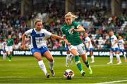 1 September 2022; Denise O'Sullivan of Republic of Ireland in action against Heidi Kollanen of Finland during the FIFA Women's World Cup 2023 qualifier match between Republic of Ireland and Finland at Tallaght Stadium in Dublin. Photo by Eóin Noonan/Sportsfile