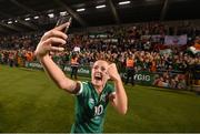 1 September 2022; Denise O'Sullivan of Republic of Ireland celebrates after the FIFA Women's World Cup 2023 qualifier match between Republic of Ireland and Finland at Tallaght Stadium in Dublin. Photo by Stephen McCarthy/Sportsfile