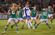 1 September 2022; Jenny-Julia Danielsson of Finland in action against Republic of Ireland players, from left, Jessica Ziu, Denise O'Sullivan and Lily Agg during the FIFA Women's World Cup 2023 qualifier match between Republic of Ireland and Finland at Tallaght Stadium in Dublin. Photo by Seb Daly/Sportsfile