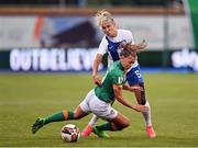 1 September 2022; Katie McCabe of Republic of Ireland in action against Emma Koivisto of Finland during the FIFA Women's World Cup 2023 qualifier match between Republic of Ireland and Finland at Tallaght Stadium in Dublin. Photo by Seb Daly/Sportsfile
