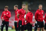 2 September 2022; Longford Town players before the SSE Airtricity League First Division match between Cork City and Longford Town at Turners Cross in Cork. Photo by Michael P Ryan/Sportsfile