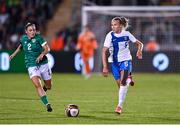 1 September 2022; Emma Koivisto of Finland in action against Jessica Ziu of Republic of Ireland during the FIFA Women's World Cup 2023 qualifier match between Republic of Ireland and Finland at Tallaght Stadium in Dublin. Photo by Seb Daly/Sportsfile