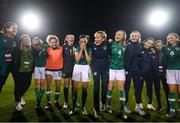 1 September 2022; Republic of Ireland manager Vera Pauw, players and staff celebrate after the FIFA Women's World Cup 2023 qualifier match between Republic of Ireland and Finland at Tallaght Stadium in Dublin. Photo by Stephen McCarthy/Sportsfile