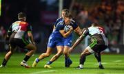 2 September 2022; Max O'Reilly of Leinster in action against Lennox Anyanwu of Harlequins during the pre-season friendly match between Harlequins and Leinster at Twickenham Stoop in London, England. Photo by Brendan Moran/Sportsfile