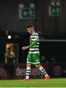 2 September 2022; Dylan Watts of Shamrock Rovers leaves the pitch after being sent off during the SSE Airtricity League Premier Division match between Bohemians and Shamrock Rovers at Dalymount Park in Dublin. Photo by Seb Daly/Sportsfile