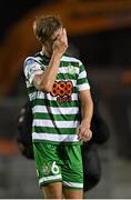 2 September 2022; Daniel Cleary of Shamrock Rovers after his side's defeat in the SSE Airtricity League Premier Division match between Bohemians and Shamrock Rovers at Dalymount Park in Dublin. Photo by Seb Daly/Sportsfile