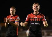 2 September 2022; Conor Levingston of Bohemians celebrates after the SSE Airtricity League Premier Division match between Bohemians and Shamrock Rovers at Dalymount Park in Dublin. Photo by Stephen McCarthy/Sportsfile