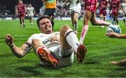 2 September 2022; Jacob Stockdale of Ulster scores the final try during the Pre-Season friendly match between Ulster and Exeter Chiefs at Kingspan Stadium in Belfast. Photo by John Dickson /Sportsfile