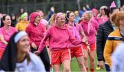 3 September 2022; Players during the warm-up at the Sports Direct Gaelic4Mothers&Others National Blitz day, hosted by the Naomh Mearnóg & St Sylvester’s GAA clubs in Dublin. Photo by Piaras Ó Mídheach/Sportsfile