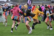 3 September 2022; Players during the warm-up at the Sports Direct Gaelic4Mothers&Others National Blitz day, hosted by the Naomh Mearnóg & St Sylvester’s GAA clubs in Dublin. Photo by Piaras Ó Mídheach/Sportsfile