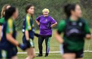 3 September 2022; Wolfe Tones, Armagh, goalkeeper Rosie Lynch during a match against Attical, Down, at the Sports Direct Gaelic4Mothers&Others National Blitz day, hosted by the Naomh Mearnóg & St Sylvester’s GAA clubs in Dublin. Photo by Piaras Ó Mídheach/Sportsfile