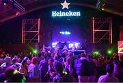 3 September 2022; Prymary Colours pictured lighting up the stage, as Saturday night sets in at Electric Picnic in Stradbally. Heineken® brand new activation has not disappointed festival revelers all weekend. The Heineken® The Greener Bar has been created with reuse-led design values, 100% circular building methods, materials and technologies, it's Heineken® most sustainable bar yet. For 2022, all musicians booked by Heineken are local. This marks the first year the brand has cut international travel in preference for 100% local artists. The bar aims to celebrate the best in local talent while leading the way toward a more environmentally conscious festival landscape without compromising on an epic experience. Photo by Ramsey Cardy/Sportsfile