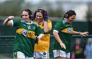 3 September 2022; Players from Na Phiarsaigh, Antrim, at the silent disco at the Sports Direct Gaelic4Mothers&Others National Blitz day, hosted by the Naomh Mearnóg & St Sylvester’s GAA clubs in Dublin. Photo by Piaras Ó Mídheach/Sportsfile