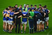 3 September 2022; Castleknock players huddle before the Dublin County Senior Club Football Championship Group 4 match between Castleknock and Round Towers Lusk at Parnell Park in Dublin. Photo by Eóin Noonan/Sportsfile
