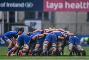3 September 2022; A general view of a scrum during the U19 Age-Grade Interprovincial Series match between Leinster and Ulster at Energia Park in Dublin. Photo by Ben McShane/Sportsfile