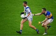 3 September 2022; Sean Boland of Round Towers Lusk in action against Ciarán Murphy of Castleknock during the Dublin County Senior Club Football Championship Group 4 match between Castleknock and Round Towers Lusk at Parnell Park in Dublin. Photo by Eóin Noonan/Sportsfile