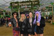3 September 2022; Festival goers, from left, Susanne Peers, Aoife Maguire, Katie Roche and Fiona Killion pictured at the Heineken® The Greener Bar. Heineken® brand new stage which has made its debut at Electric Picnic. The Greener Bar has been created with reuse-led design values, 100% circular building methods, materials and technologies, it's Heineken's most sustainable bar yet. For 2022, all musicians booked by Heineken are local. This marks the first year the brand has cut international travel in preference for 100% local artists. The bar aims to celebrate the best in local talent while leading the way toward a more environmentally conscious festival landscape without compromising on an epic experience. Photo by Ramsey Cardy/Sportsfile
