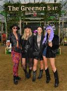 3 September 2022; Festival goers, from left, Susanne Peers, Aoife Maguire, Katie Roche and Fiona Killion pictured at the Heineken® The Greener Bar. Heineken® brand new stage which has made its debut at Electric Picnic. The Greener Bar has been created with reuse-led design values, 100% circular building methods, materials and technologies, it's Heineken's most sustainable bar yet. For 2022, all musicians booked by Heineken are local. This marks the first year the brand has cut international travel in preference for 100% local artists. The bar aims to celebrate the best in local talent while leading the way toward a more environmentally conscious festival landscape without compromising on an epic experience. Photo by Ramsey Cardy/Sportsfile