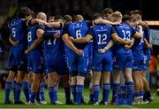 2 September 2022; The Leinster team huddle during the pre-season friendly match between Harlequins and Leinster at Twickenham Stoop in London, England. Photo by Brendan Moran/Sportsfile