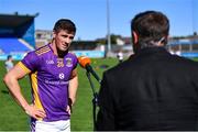4 September 2022; Shane Walsh of Kilmacud Crokes is interviewed by TG4 after his side's victory in the Dublin County Senior Club Football Championship Group 1 match between Kilmacud Crokes and Templeogue Synge Street at Parnell Park in Dublin. Photo by Piaras Ó Mídheach/Sportsfile