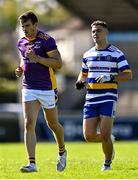 4 September 2022; Shane Walsh of Kilmacud Crokes is marked by Barra Dignam of Templeogue Synge Street during the Dublin County Senior Club Football Championship Group 1 match between Kilmacud Crokes and Templeogue Synge Street at Parnell Park in Dublin. Photo by Piaras Ó Mídheach/Sportsfile