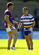 4 September 2022; Shane Walsh of Kilmacud Crokes is marked by Barra Dignam of Templeogue Synge Street during the Dublin County Senior Club Football Championship Group 1 match between Kilmacud Crokes and Templeogue Synge Street at Parnell Park in Dublin. Photo by Piaras Ó Mídheach/Sportsfile