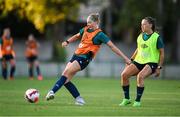 4 September 2022; Hayley Nolan and Katie McCabe, right, during a Republic of Ireland Women training session at Stadium ŠK Tomášov in Tomášov, Slovakia. Photo by Stephen McCarthy/Sportsfile