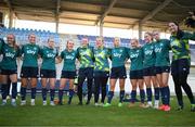 5 September 2022; Players after a Republic of Ireland Women training session at National Training Centre in Senec, Slovakia. Photo by Stephen McCarthy/Sportsfile
