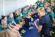 5 September 2022; Manager Vera Pauw speaks to her players during a Republic of Ireland Women training session at National Training Centre in Senec, Slovakia. Photo by Stephen McCarthy/Sportsfile