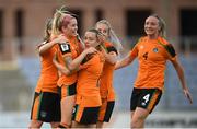 6 September 2022; Denise O'Sullivan of Republic of Ireland celebrates with teammates after scoring their side's first goal during the FIFA Women's World Cup 2023 Qualifier match between Slovakia and Republic of Ireland at National Training Centre in Senec, Slovakia. Photo by Stephen McCarthy/Sportsfile