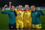 6 September 2022; Republic of Ireland goalkeepers, from left, Eve Badana, Megan Walsh, Courtney Brosnan and Grace Moloney after the FIFA Women's World Cup 2023 Qualifier match between Slovakia and Republic of Ireland at National Training Centre in Senec, Slovakia. Photo by Stephen McCarthy/Sportsfile