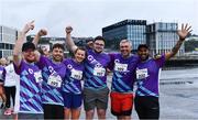 6 September 2022; Runners represending Tigera before the Grant Thornton Corporate 5K Challenge at Kennedy Quay in Cork. Photo by Sam Barnes/Sportsfile