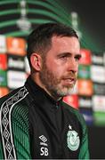 7 September 2022; Manager Stephen Bradley during a Shamrock Rovers media conference at Tallaght Stadium in Dublin. Photo by Seb Daly/Sportsfile