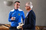 9 September 2022; In attendance at the launch of the 2022 Remembrance Run 5k which returns to the Phoenix Park on November 13th 2022 is Fergal Leonard, left, and John Treacy. Fergal is a cousin of the late Ashling Murphy, a member of Tullamore Harriers and a member of the Offaly Athletics organising committee of the Ashling Murphy 4 mile held  in Tullamore earlier this year. For more information visit RemembranceRun.ie. Photo by Brendan Moran/Sportsfile