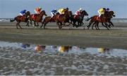 8 September 2022; A general view of runners and riders during the Tote Guarantee On All Irish & UK Handicap at the Laytown Strand Races in Laytown, Co Meath. Photo by David Fitzgerald/Sportsfile