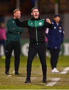 8 September 2022; Shamrock Rovers manager Stephen Bradley during the UEFA Europa Conference League Group F match between Shamrock Rovers and Djurgården at Tallaght Stadium in Dublin. Photo by Eóin Noonan/Sportsfile