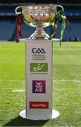 24 July 2022; The Sam Maguire Cup before the GAA Football All-Ireland Senior Championship Final match between Kerry and Galway at Croke Park in Dublin. Photo by Piaras Ó Mídheach/Sportsfile