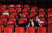 9 September 2022; Young Derry City supporters before the SSE Airtricity League Premier Division match between Derry City and Bohemians at The Ryan McBride Brandywell Stadium in Derry. Photo by Ramsey Cardy/Sportsfile