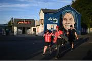 9 September 2022; Derry City supporters make their way to the ground before the SSE Airtricity League Premier Division match between Derry City and Bohemians at The Ryan McBride Brandywell Stadium in Derry. Photo by Ramsey Cardy/Sportsfile