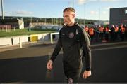 9 September 2022; Ciarán Kelly of Bohemians arrives before the SSE Airtricity League Premier Division match between Derry City and Bohemians at The Ryan McBride Brandywell Stadium in Derry. Photo by Ramsey Cardy/Sportsfile