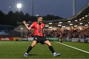 9 September 2022; Michael Duffy of Derry City celebrates after scoring his side's first goal during the SSE Airtricity League Premier Division match between Derry City and Bohemians at The Ryan McBride Brandywell Stadium in Derry. Photo by Ramsey Cardy/Sportsfile