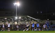 9 September 2022; Keith Ward of Dundalk scores his side's first goal from a freekick during the SSE Airtricity League Premier Division match between UCD and Dundalk at UCD Bowl in Dublin. Photo by Seb Daly/Sportsfile
