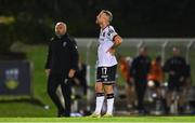 9 September 2022; Keith Ward of Dundalk after his side's defeat in the SSE Airtricity League Premier Division match between UCD and Dundalk at UCD Bowl in Dublin. Photo by Seb Daly/Sportsfile